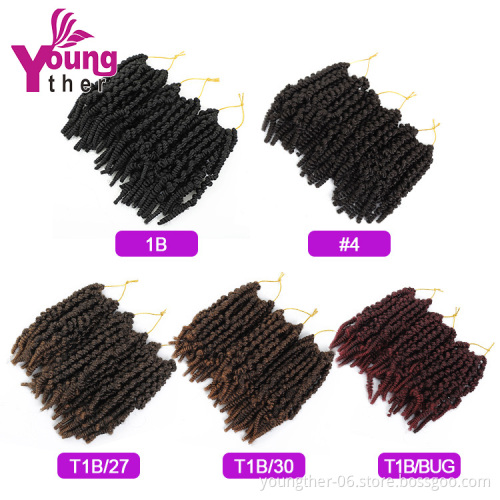 Pre-looped Spring Passion Fluffy Bomb Twists  Synthetic Bomb Twist Crochet Hair Extensions Pre Spring  Braiding Hair